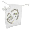 Ambesonne Mardi Gras Fabric Pouch Set of 2, Vivid Beads