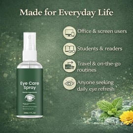 Lutein Augenspray/Ball, Ringelblume und Vitamin E, sanfte Hydratisierung, langanhaltende feuchtigkeitsspendend, lindert trockene Augen, tägliche Pflege für Computerbenutzer, 30ml