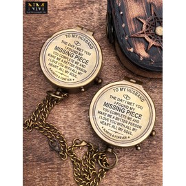 Engraved Compass, Gift for Husband,Anniversary,Wedding Gift for Him, Long Distance Boyfriend Gift, Fiance Gift I Miss You Long Distance Relationship Gift for Army Boyfriend Gift