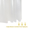 YISURE No Hook Needed Half Size Shower Curtain Liner 36x74in,
