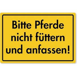 Bitte Pferde nicht füttern und anfassen Plastic Sign 30 x 20 cm (Weatherproof)