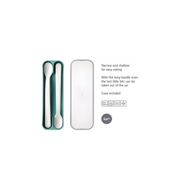 Mepal Baby Feeding Spoon Mio Little Dutch, Long-Handled Baby Spoon, Dishwasher Safe & BPA-Free, Baby Utensils, Set of 2, Forest Friends