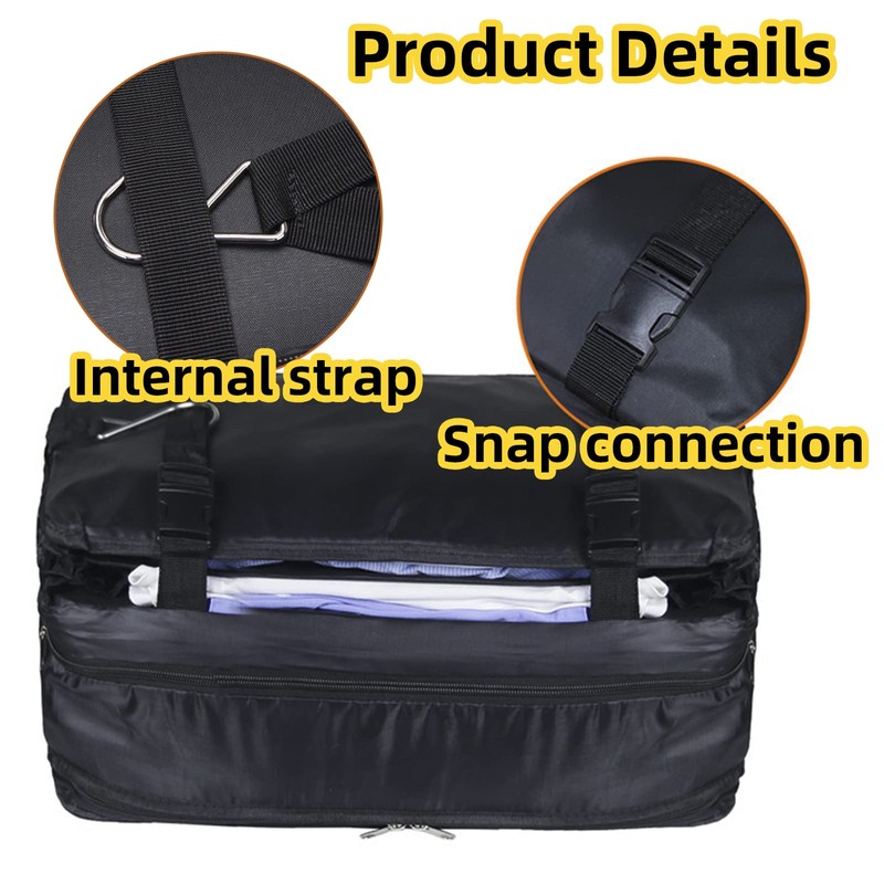 Jaugufiy Multi-layer Hanging Closet Storage Bag Hanging Travel Shelves Suitcase
