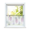 ESLIR Kitchen Bistro Curtain Modern Transparent Short Curtain with Loops