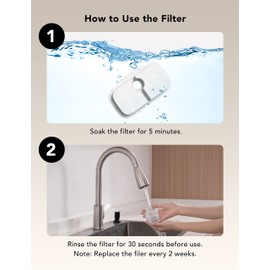 PETLIBRO 8 Packs Replacement Filters for Dockstream Cat Water Fountain PLWF005 PLWF115 PLWF105, 4 Months Set of Replacement Filters for Ultra Quiet Pet Water Fountain