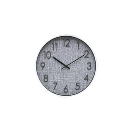 VoltShine White and Grey Wall Clock 30x30x4 cm with Continuous Movement, Estandar