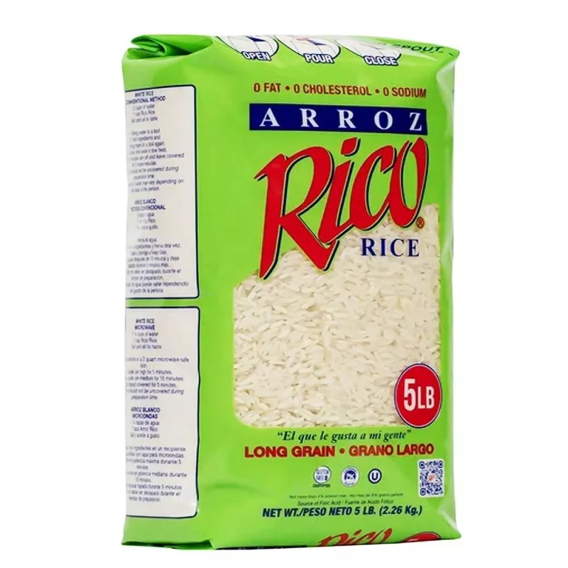 Selo Rojo Rico Enriched Long Grain Rice, 5 lbs -