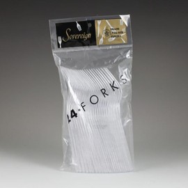 Maryland Plastic Forks (Pack of 50) - Disposable Plastic Flatware, Perfect Party Supplies for Birthday, Baby Shower, Home Use, Dinner & More Events, Clear