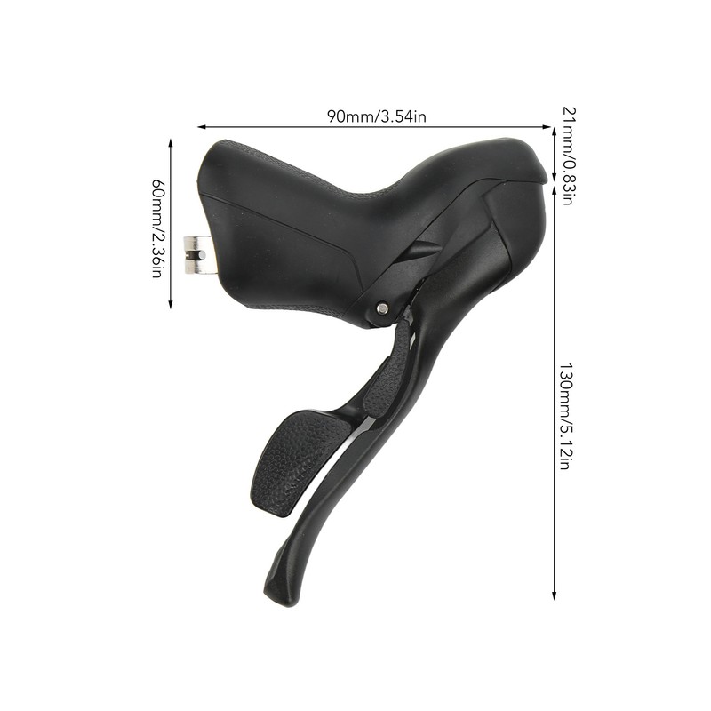 2Pcs 2x7 Speed Bike Shifter Brake Levers Aluminum Alloy PVC