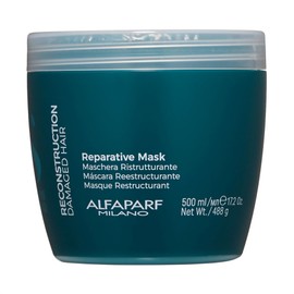 Alfaparf Milano - Máscara reparadora de reconstrucción Semi Di Lino para cabello dañado, sin sulfatos, segura para el cabello teñido, SLS, parabeno y 