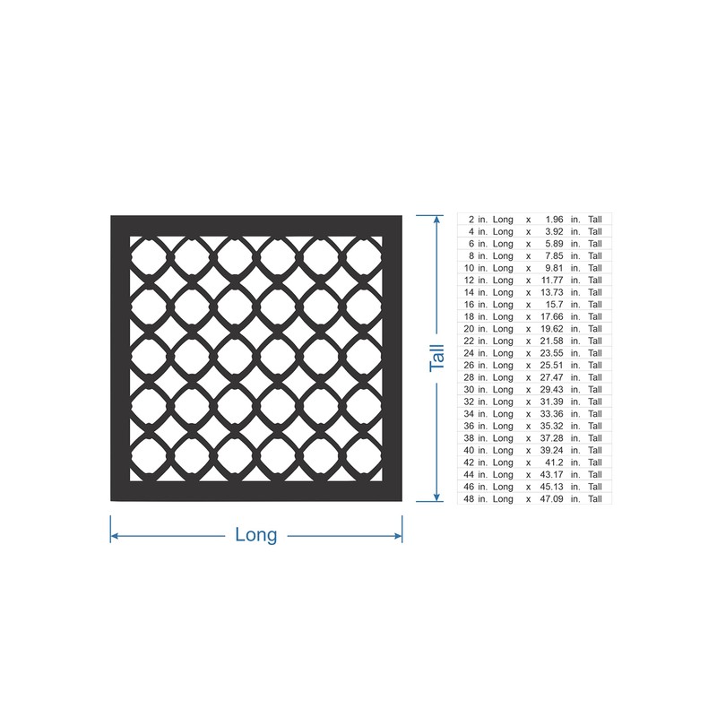 Lattice Panel with a Diamond Lattice Design MDF Home &