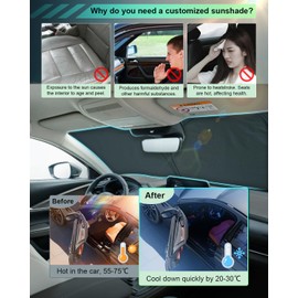 GAFAT Compatible with Mazda CX-30 2019-2024 2025 Sun Protection Front Windscreen Inside, CX-30 Year of Manufacture 2019 Windscreen Parasol Sun Visor Cooling UV Protection CX-30 Accessories