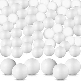 CHENGU 80 Pack 25 mm White Pong Balls Fun Pong Balls Small Table Pong Ball for Arts and Craft Party Games Supplies