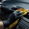 UK BEST BRANDS (100) Black Nitrile Disposable Gloves (extra large)