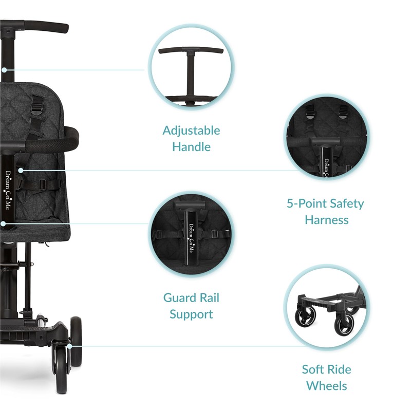 Dream On Me Lightweight and Compact Coast Rider Stroller with