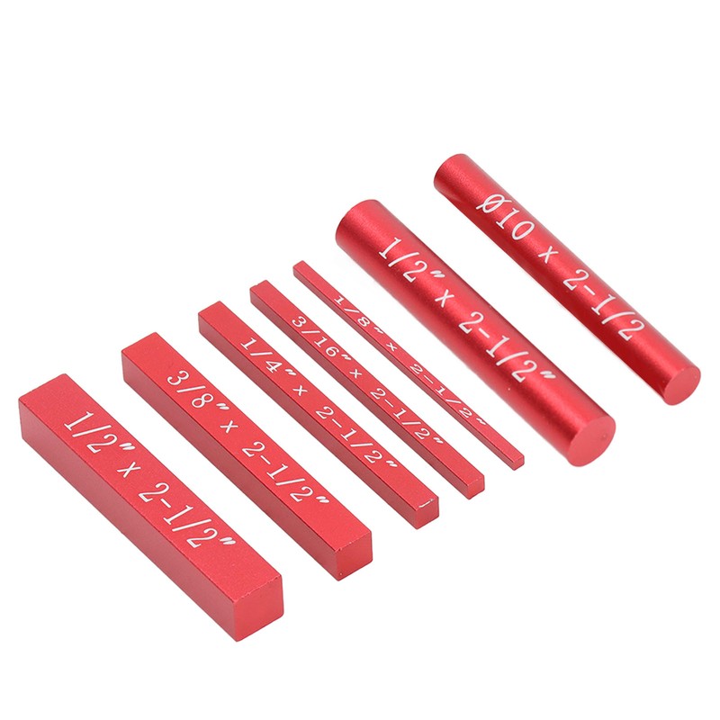 7PCS Setup Blocks Gauge Aluminum Alloy Black Anodized Suface Woodworking