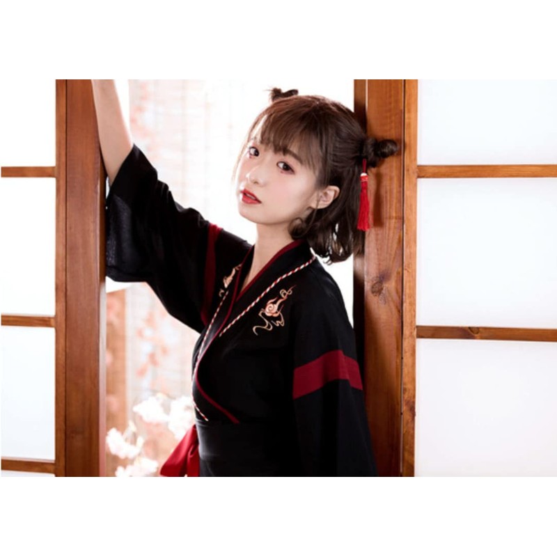 Lady Lazy Taisho Roman Hakama Set, Short, Shrine Maiden, Yukata,