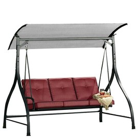 Garden Winds Replacement Canopy Top Cover for The Mission Ridge Sierra Vista Swing - Standard 350 - Slate Gray