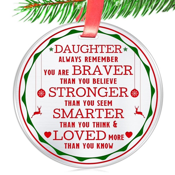 Christmas Ornaments for Daughter- Congratulation and Graduation Gift for Daughter- Christmas Ornaments to My Daughter- Christmas Ornaments from Mom and Dad for Daughter