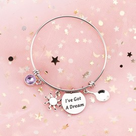 BAUNA Bracelet Inspirational Tangled Quotes Bangle I’ve Got A Dream Fairy Tales Gift (Bracelet)