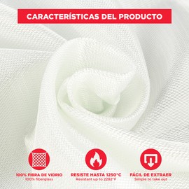 Hogalia Fireproof Blanket | Fireproof Blanket for Kitchen, BBQ and Emergencies | Fire Protection and Thermal Insulation (100 cm x 100 cm)