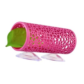 Hollow Betta Fish Tunnel, Aquarium Betta Tunnel with Suction Cups, Betta Hammock Fish Tank Decorations Safe Toys (Pink)