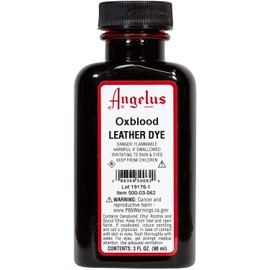 Angelus Leather Dye- Flexible Leather Dye for Shoes, Boots, Bags, Crafts, Furniture, & More-Oxblood- 3oz