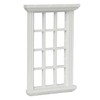 iLAND Dollhouse Windows Classic White Square Grid Frame w/Acrylic Panels,