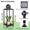 Lilybud--lily Plant Stand Indoor Outdoor Heavy Duty Wrought Iron Pedestal