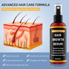Hair Growth Serum Rosemary Oil for Men & Women, 60 ml | Hair Growth Care | Rosemary Oil | Biotin & Niacinamide | Lightweight & Non-Greasy | Scalp & Beard Care