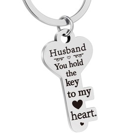 WZHENAINI WZHENAINI Gifts for Husband Fathers Day for Him Dad Daddy Papa Boyfriend, Funny Husband Keychain for Men Dad Birthday Gift, Husband Anniversary Easter Basket Essentials
