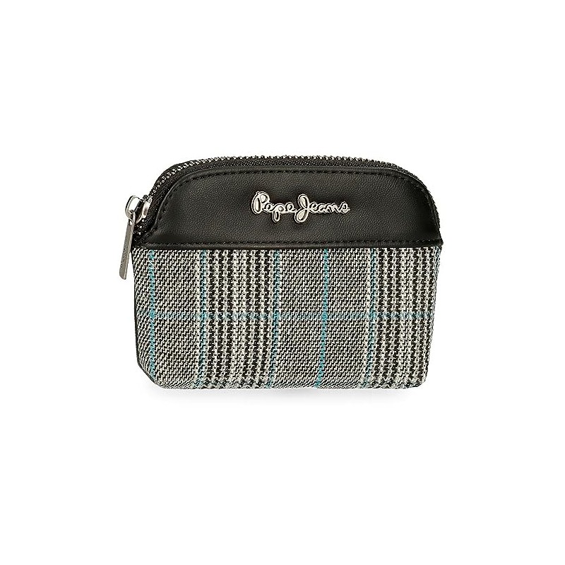 Pepe Jeans Kendra 3 Compartment Wallet Black 17.5 x 9.5