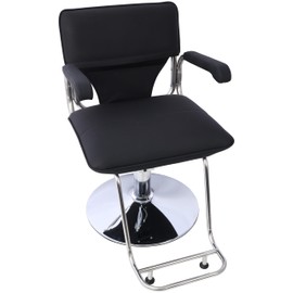 ESPIDOO Heavy Duty Barber Salon Chair: Stainless Steel Hydraulic Styling Chair with PU Leather & Footrest - Adjustable Height 20-25.5 Inch for Hair Stylists - Includes 56x63 Inch Professional Barber C