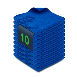stōbfix Microfibre Cloths [Pack of 10] Lint-Free Cleaning Cloths Absorbent Microfibre Cloths Washable Cleaning Cloths Dusters All-Purpose Cloths (Blue)