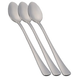 3 Long Cocktail Spoons 20.7 x 2.9 cm Stainless Steel 18/0 Simple and Elegant Design