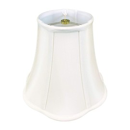 Royal Designs Flare Bottom Outside Corner Scallop Bell Lamp Shade, White, 5" x 10" x 8.25"