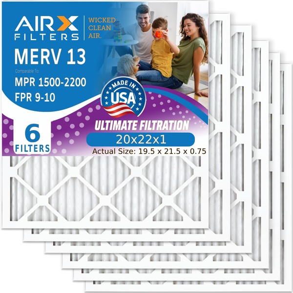 AIRX FILTERS WICKED CLEAN AIR. 20x22x1 Air Filter MERV 13
