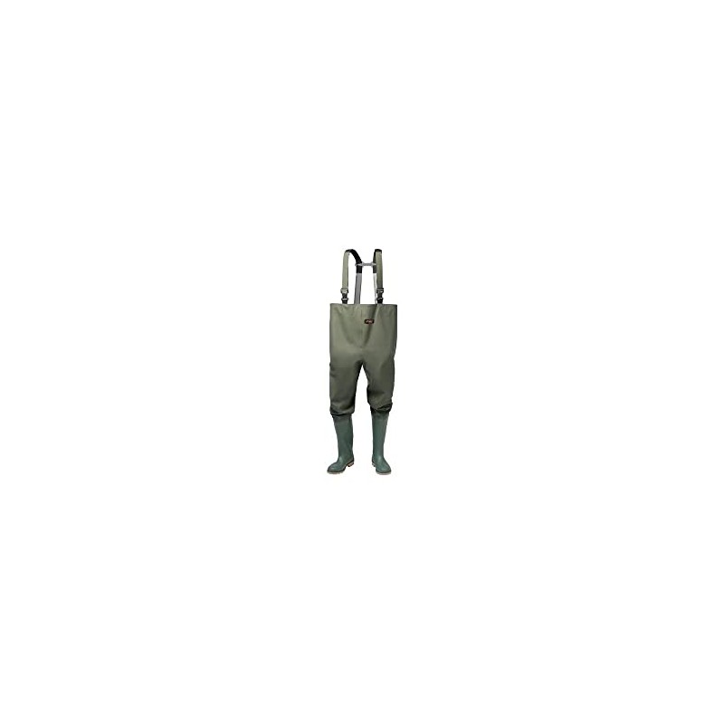 Norway PVC Waders on Polyester Backing Fabric Olive Size 44