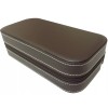 Unbranded 2 Watch Portable Brown Leather Watch Case Zippered Traveling