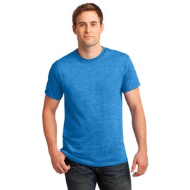 Gildan Mens Ultra Cotton 100% Cotton T-Shirt, XL, Heathered Sapphire