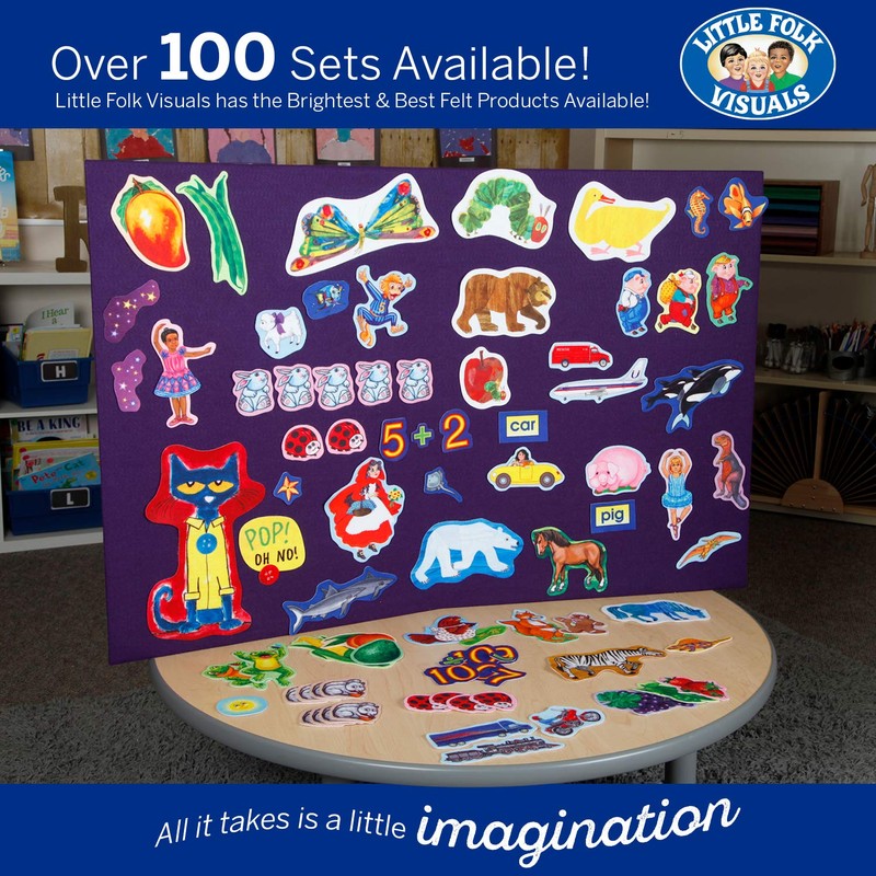 Little Folk Visuals Butterflies Precut Flannel/Felt Board Figures, 20 Pieces