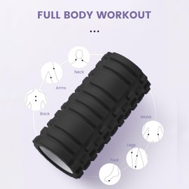 Foam Roller Fascia Roller - Foam Roller - Fitness Massage Roller for Trigger Point Massage in Back, Neck, Legs for Fascia Training with the Gymnastics Roller for Men Women 33 x 14 cm
