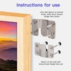 4 Pairs Interlocking Flush Mount Bracket Picture Hanging Hooks Stainless