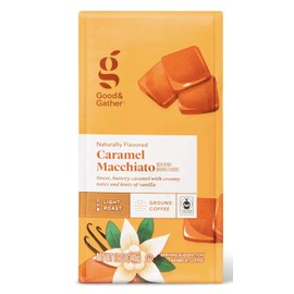 Good and Gather Caramel Macchiato and Salted Caramel Ground Coffee Variety Bundle, (Pack of 2) 12 oz Bags