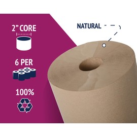 Maximus X1112 High Capacity 10" Premium Recycled Roll Towels (6 Rolls Per Case) Commercial grade towels for office, restaurant, education, and healthcare facilities