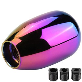 Universal Gear Shift Knob Head 5 Speed Metal Manual Gear Shift Car Shift Knob Head Shift Lever Multicolor Optional Vehicle Parts Replacement with 3 Adapters 8/10/12mm (Colorful)