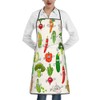 TNOKKU Funny Vegetables Bib Aprons for Women Men Kitchen Chef