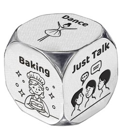 UNICRAFTALE 1 Set Activity Cubes Stress Relief Activity Decision Cube Stainless Steel Gifts 6 Pages Activity Decision Gift Box for Valentine's Day Wedding Birthday