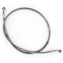 Motorcycle Hydraulic Braided Brake Line, Stainless Steel Brake Hose, Universal Brake Clutch Fluid Line for Motorcycle, Moped, ATV, Go-Kart and Dirt Bike (Silver, Length 120 cm/47.2'')
