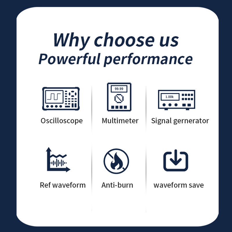 3 In1 Digital Oscilloscope 3.2in IPS Display 250MSa/s Sampling Rate